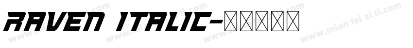 Raven Italic字体转换